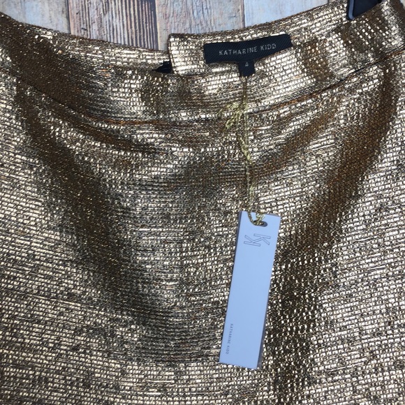 NWT Katherine Kidd Gorgeous and Gold Peplum Skirt - Picture 7 of 7
